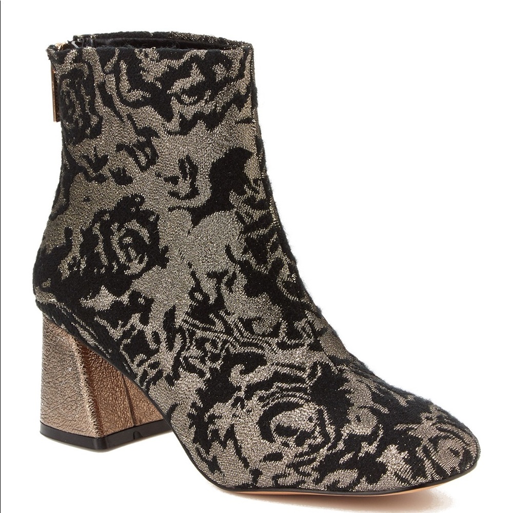 Nannette Lenore Rose Brocade Bootie. Worn once